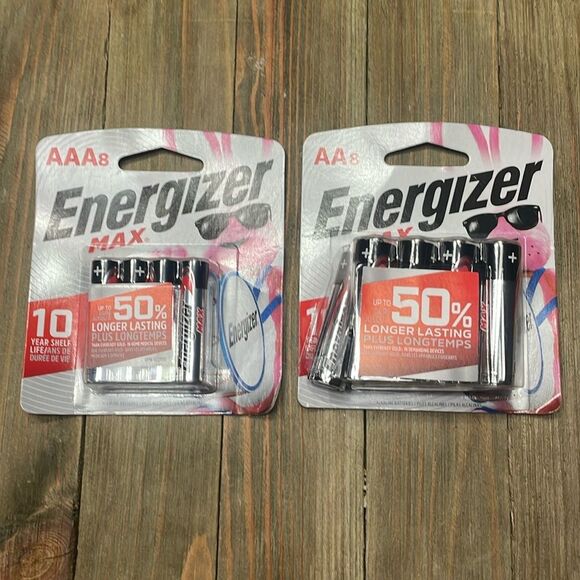 2 x Energizer Batteries Packages (AA & AAA) Double A & Triple A Bundle (NWT New) - Picture 3 of 4